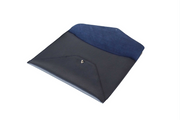 Piel Canela Sobre porta-documentos Carpeta tipo folder tamaño carta u oficio para block papeles fabricado koon artesanos mexicanos por manos de México color azul negro piel mendele